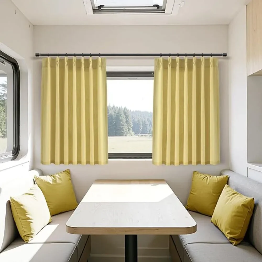 Brand New Joywell Yellow Linen Curtains 34